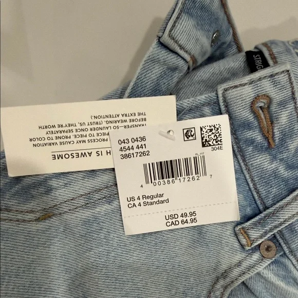 American Eagle Outfitters Light Blue High-Rise Straight Jeans - Picture 2 of 5